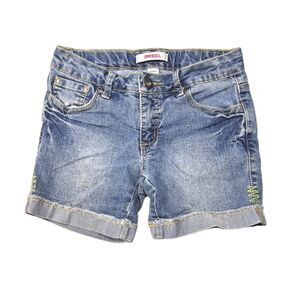 Bongo | Girls Button Fly Denim Blue Jean Shorts Size 10
